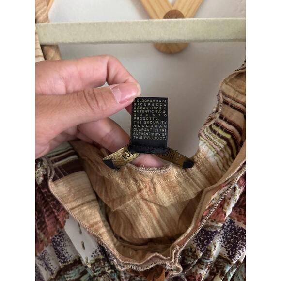 Roberto Cavalli Dress Women's Large Vintage 90s Knee Length Silk Y2K - Picture 5 of 9